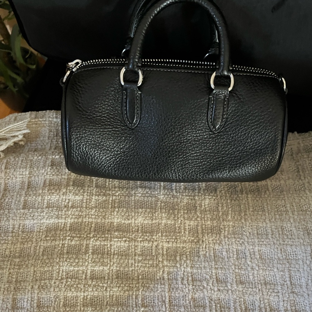 Coach Black Pebbled Leather Satchel - Picture 7 of 16